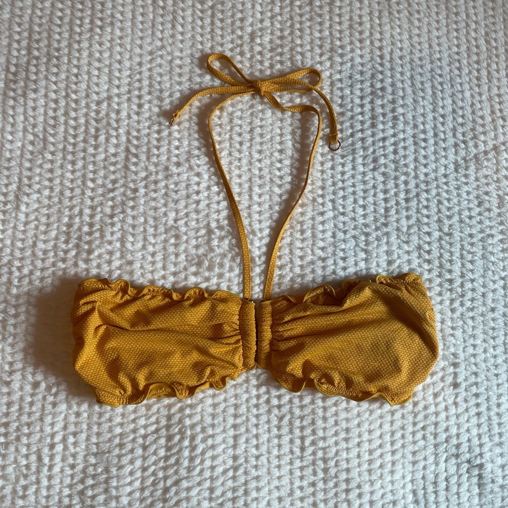 Seafolly | Stardust U-Tube Bandeau Bikini Top in Saffron | Swim Top | NWOT - Picture 5 of 16